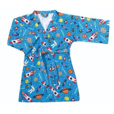 Imagem de Roupão Infantil em Felpa Tamanho G Estampado Dohler, The explorer