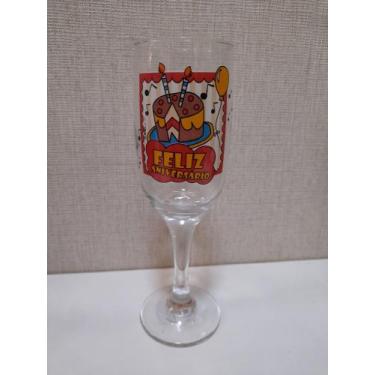 Imagem de Taça de Espumante de Vidro 190ml Feliz Aniversário - Toque De Classe