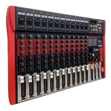 Imagem de Mesa De Som 12 Canais Com Bluetooth Soundvoice Mr122 Rubi 110v/220v