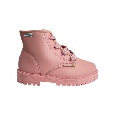 Imagem de Bota Molekinha Napa Infantil Tratorada Cano Curto, Rosa, 23