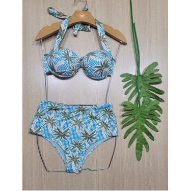 Imagem de Biquíni Hot Pants Azul - Joice Melo Modas, Azul claro estampado, M