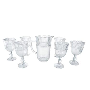 Imagem de Jogo Jarra 1250ml 6 Taças 330ml Vidro - Linox - Wincy