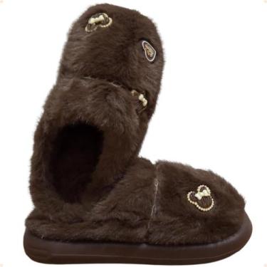 Imagem de Pantufa Feminina Pelúciada Com Detalhes Decorativos REF. PTF06151 - NO