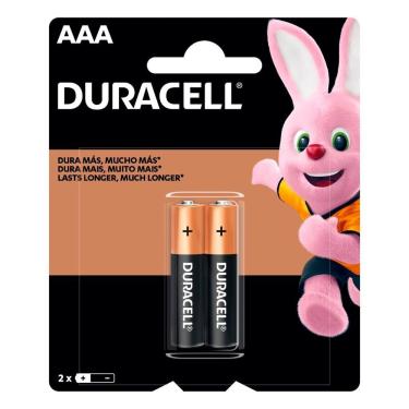 Imagem de Pilha Alcalina Duracell MN2400 AAA 1,5V com 2 Unidades Dura Até 10 Vezes Mais