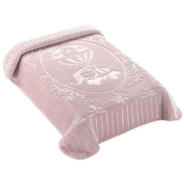 Imagem de Cobertor Bebê Jolitex Colibri Exclusive Relevo 80x1,10m A802, Rosa Ele