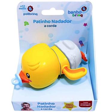 Imagem de Patinho nadador a corda polibrinq, Branco, UN