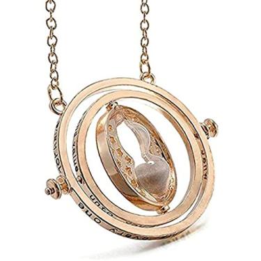 Imagem de Colar Vira Tempo Hermione Granger Jóia Areia Rosa Harry Potter Cosplay Fantasia Dia das Bruxas Melhor Outlet