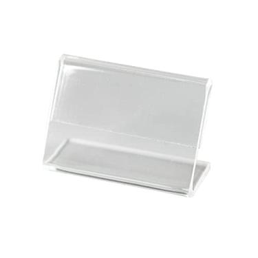 Imagem de Display Porta Preço Etiqueta Acrílico 5x3,5cm - Kit 10 Unidades