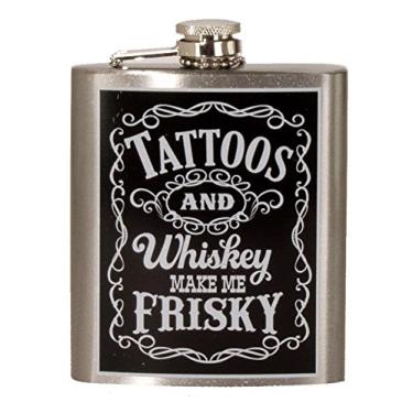 Imagem de Spoontiques Tatuagens e garrafa de uísque, tamanho único, prata