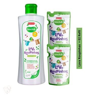 Imagem de Lava Roupinhas + 2 Refil Sabão Liquido 500ML Bioclub Natural