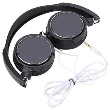 Imagem de Fone de ouvido com fio compacto dobrável estéreo HiFi Music com suporte para cartão TF para todos os fones de ouvido, interruptor EQ