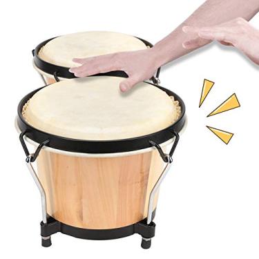 Imagem de Tambor africano, instrumento musical de pele de cabra Djembe Drum, para iniciantes em tocadores de música