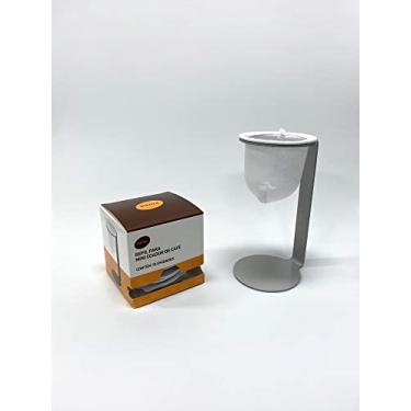 Imagem de Kit Mini Coador de Café Individual Pressca Prata + Refil com 10 unidades