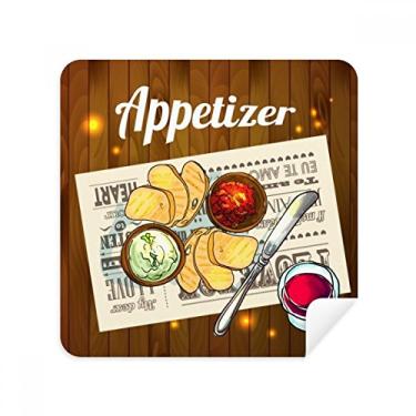 Imagem de Aperitivo fatia de pão taças de vinho, tecido de camurça, 2 unidades