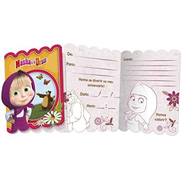 Imagem de "Regina 105652.2, Convite Masha E O Urso 12X08 Unidades, Multicor"