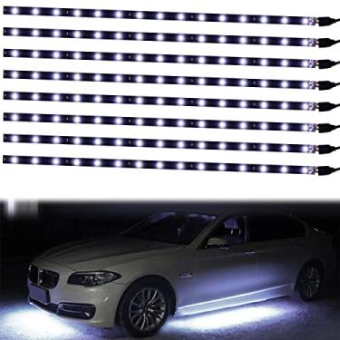 Imagem de XT AUTO 8 peças 12V super brilhante 30 cm 15 LED flexível à prova d'água tira de luz LED para decoração interior e exterior de carro DRL luz de dia ou barco ônibus jardim