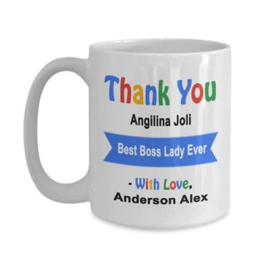 Imagem de Caneca personalizada da Boss Lady, caneca da melhor chefe Lady, caneca personalizada da Boss Lady, presente personalizado para a chefe, presente de agradecimento da chefe, presente de agradecimento da chefe, da chefe