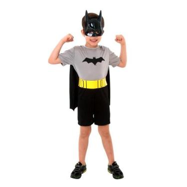 Imagem de Fantasia Infantil - Batman Curto - Tamanho M (6 A 8 Anos) - 10170 - Su
