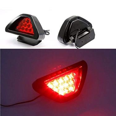 Imagem de Yeaphy F1 Style DRL Vermelho 12 LED Traseiro Parada Traseira Nevoeiro Triangular Luz de Freio Lâmpada de Segurança Motor do Carro