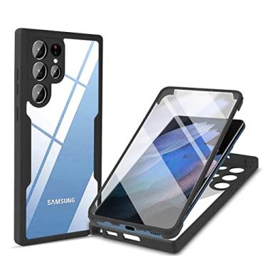 Imagem de Capa de proteção total 360 para Samsung Galaxy S22 Ultra S21FE S21 Plus A13 A32 A51 A71 A52 A72 A53 A73 Capa transparente macia à prova de choque, T1, para Samsung A13 5G