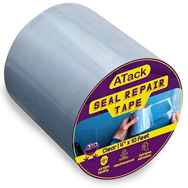 Imagem de Fita adesiva e vedação da Atack, Clear, 4 Inches x 10 Feet