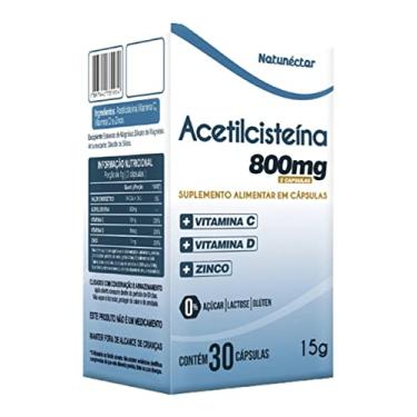 Imagem de Acetilcisteína- NAC-30 Cáps.-800mg- Vitamina C D e Zinco