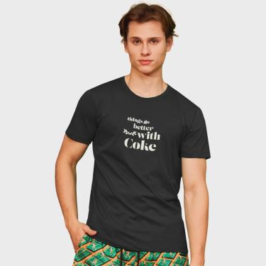 Imagem de Camiseta Coca Cola Shape V23 Preto Masculino