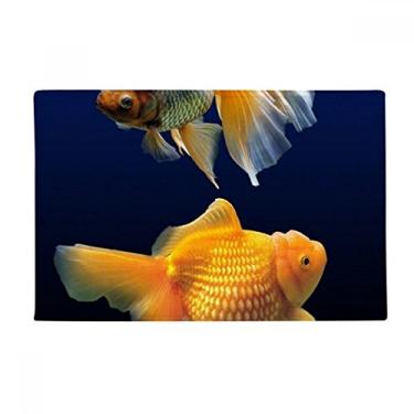 Imagem de DIYthinker Tapete para porta de banheiro com imagem da natureza Ocean Fish Science Tapete antiderrapante