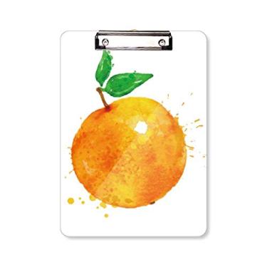 Imagem de Prancheta de prancheta com estampa de ilustração de frutas laranja A4