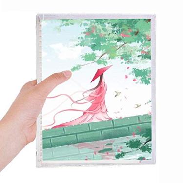 Imagem de Caderno de aquarela Vermilion água-marinha estilo chinês folhas soltas diário recarregável