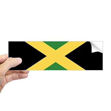 Imagem de DIYthinker Adesivo retangular de para-choque, bandeira nacional da Jamaica, país da América do Norte