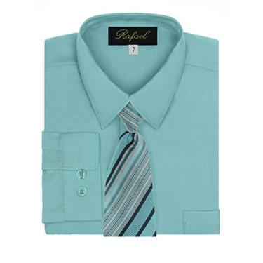 Imagem de Rafael Camisa e gravata para meninos, Hawaiian Blue, 7