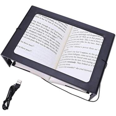 Imagem de Lupa Profissional Com Ampliação De Luz De 12 LEDs 3X Auxiliar De Leitura Leitura Para Idosos - Suporte Retangular Dobrável A4 Lente Auxiliar De Leitura Assistida Mãos Livres Para Livros Mapas Idos