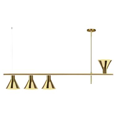 Imagem de Pendente Moderno Quarto Sala Madri Dourado Lixado  Spotline
