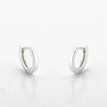 Imagem de Brinco Argola Lisa Unissex Prata 925