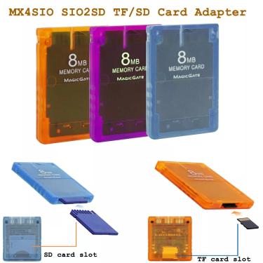 Imagem de Adaptador do leitor de cartão para Playstation2 PS2  consolas do jogo  cartão de memória  MX4SIO
