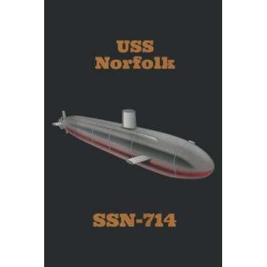 Imagem de Uss Norfolk Ssn 714 Navy Sailor Veteran Gift: Diário pautado pautado, capa com acabamento fosco com 15 x 23 cm e 100 páginas, para crianças, escritório, material escolar