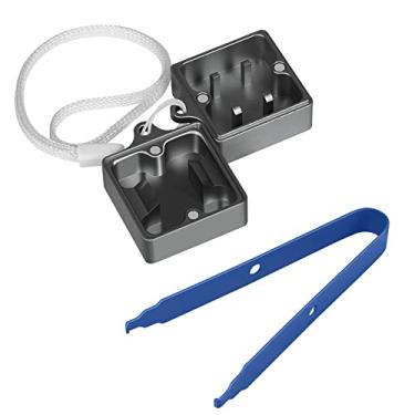 Imagem de Abridor de interruptor e extrator de interruptores 2 em 1 para interruptores Cherry MX Outemu Kailh Box Gateron Panda Akko, compatível com teclado mecânico de troca a quente 99% (cinza + azul)