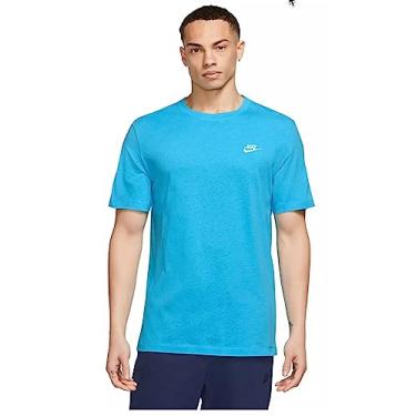 Imagem de Nike Camiseta masculina Sportswear Club (azul báltico), Azul turquesa, G