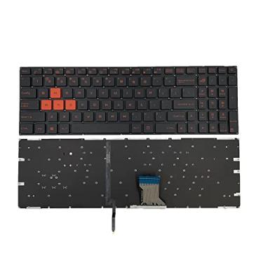 Imagem de LXDDP Substituição de laptop US Layout Teclado retroiluminado vermelho para ASUS Rog Strix GL502 GL702VM GL702V GL702VY GL502VT GL502 GL702 Preto