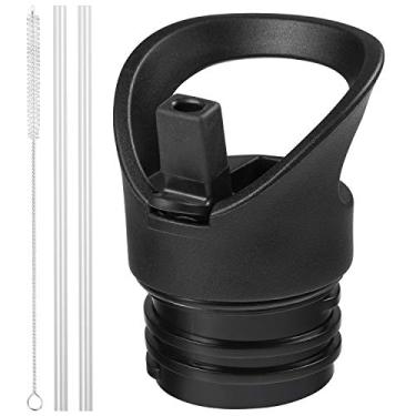 Imagem de Tampa de palha para garrafa de água padrão Hydro Flask, acessórios de reposição de boné esportivo com canudos com alça fixa para hidroflask