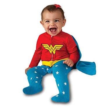 Imagem de Rubie's Fantasia de Mulher Maravilha para bebês meninas DC Comics estilo super-herói, Multi, 6-12 Months