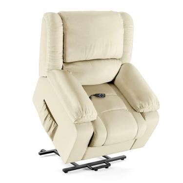 Imagem de Poltrona Do Papai Reclinável Sala De Cinema Barcelona Elevação Lift Elétrico Pu Bege