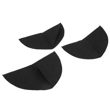 Imagem de Forros Fixados na Parede da Cesta da Flor, 3 Peças de Reposição Pretas, Forro Meio Redondo do Plantador da Tela de Feltro para a Varanda da Varanda do Quintal (16 polegadas)