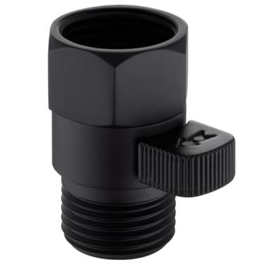 Imagem de Válvula de chuveiro, latão Aomasi Construído Desligamento Válvula Gate Fluxo Regulador de Pressão de Água Controle Universal Chuveiro Cabeça Interruptor com Alça de Alavanca, Moderno, Matte Black