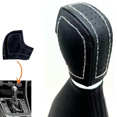 Imagem de Capa Couro Manopla Câmbio Automático Jetta 2011 2012 2013 2014 2015 20