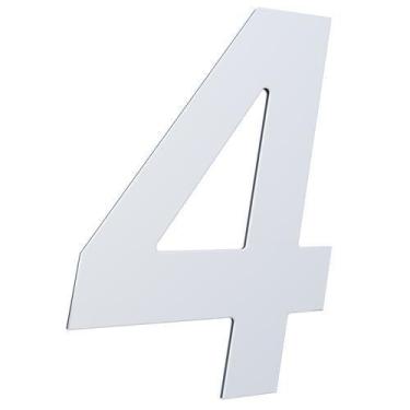 Imagem de Numero 130mm branco - 4 - metalmidia