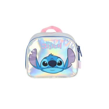Imagem de Lancheira Holográfica Stitch Escolar Metalizada Infantil - Luxcel, Pra