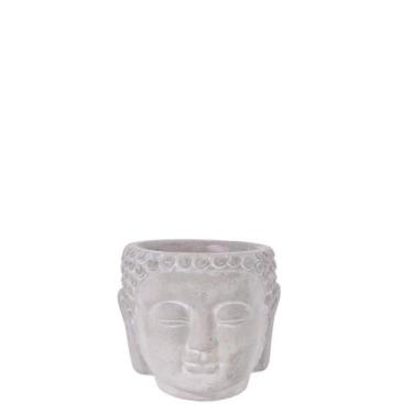 Imagem de Cachepot Buda Cinza 11x10Cm Cimento - Mai Home