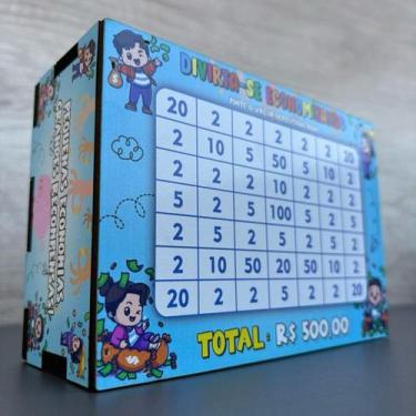 Imagem de Cofre Desafio Infantil - Meta 500 Reais Ensine seu Filho a Poupar - Co